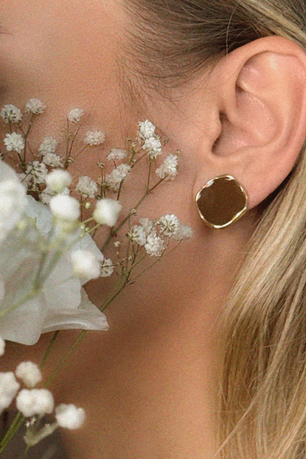 KOLCZYKI BROWN GLASS