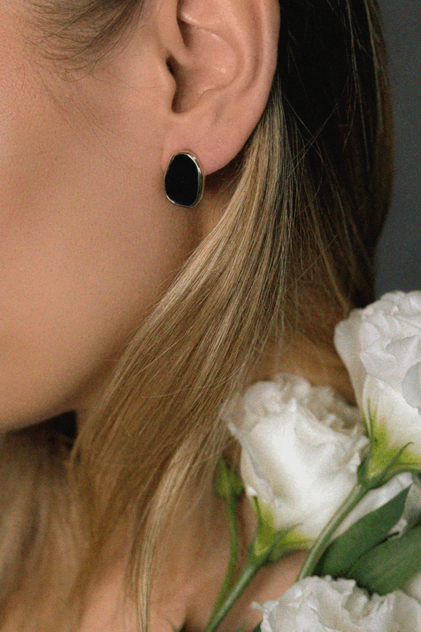 KOLCZYKI BLACK GLASS