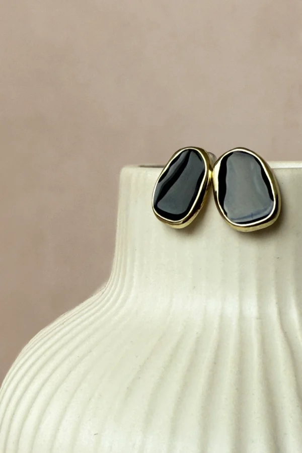 KOLCZYKI BLACK GLASS